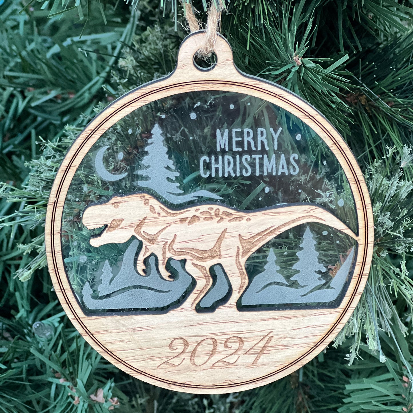 2024 Dinosaur Christmas Ornament