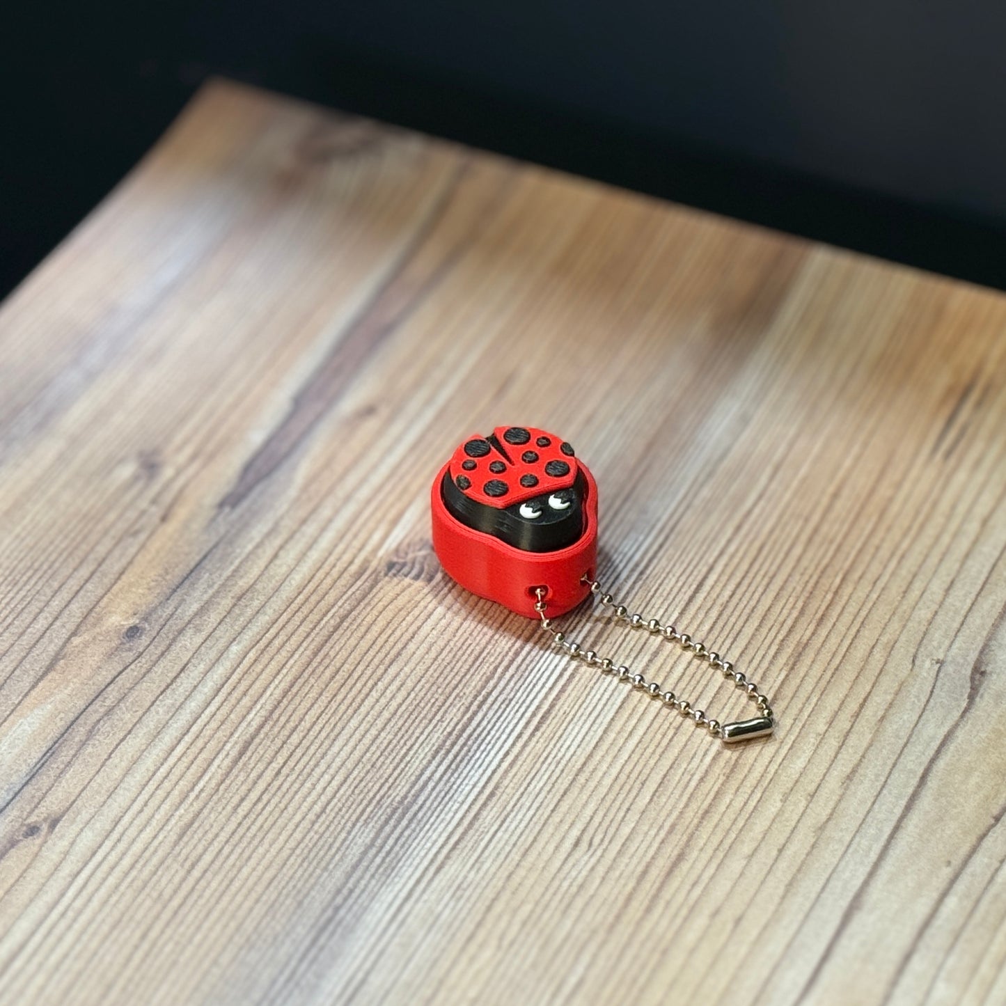 Ladybug Fidget Clicker Keychain