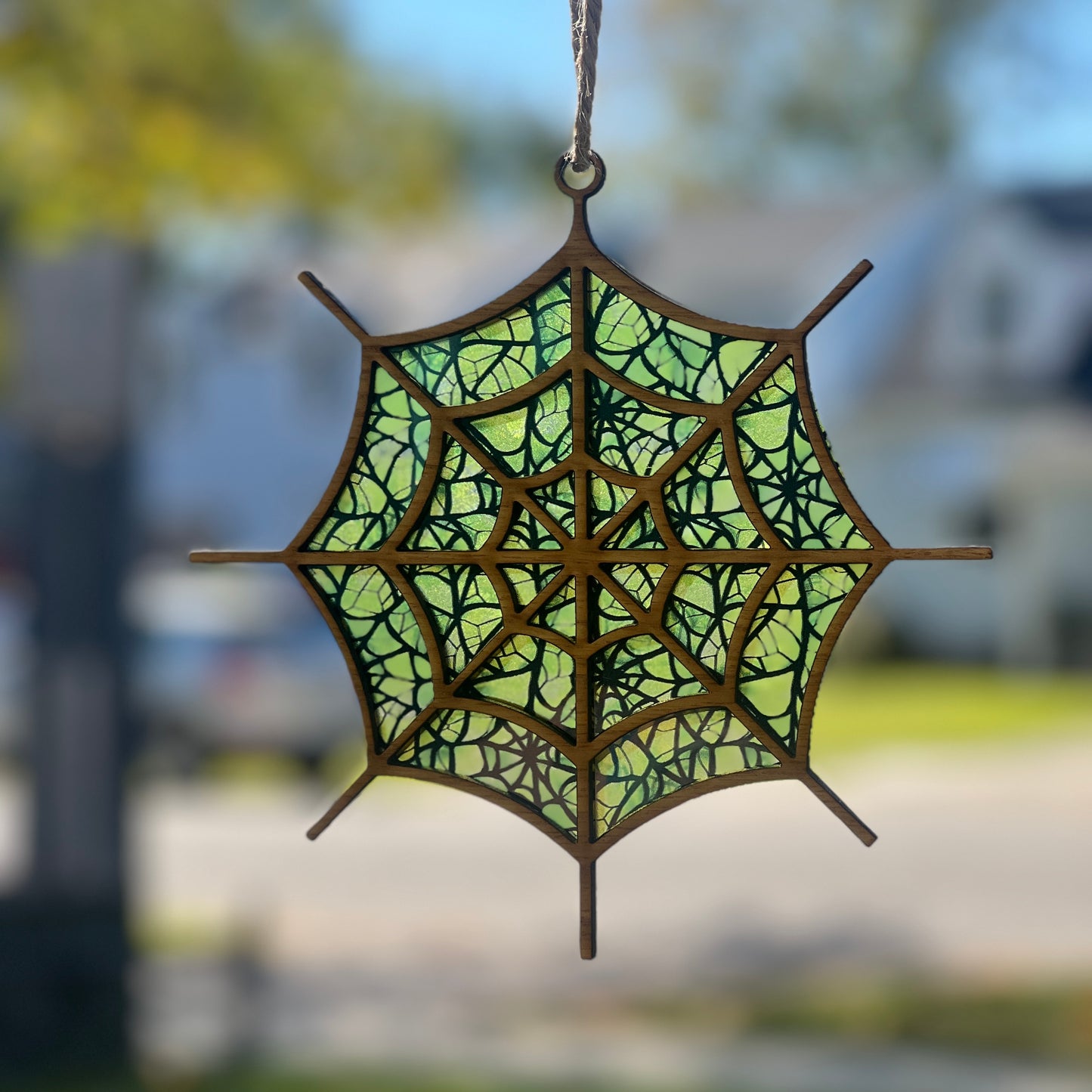 Spiderweb Suncatcher (Green)