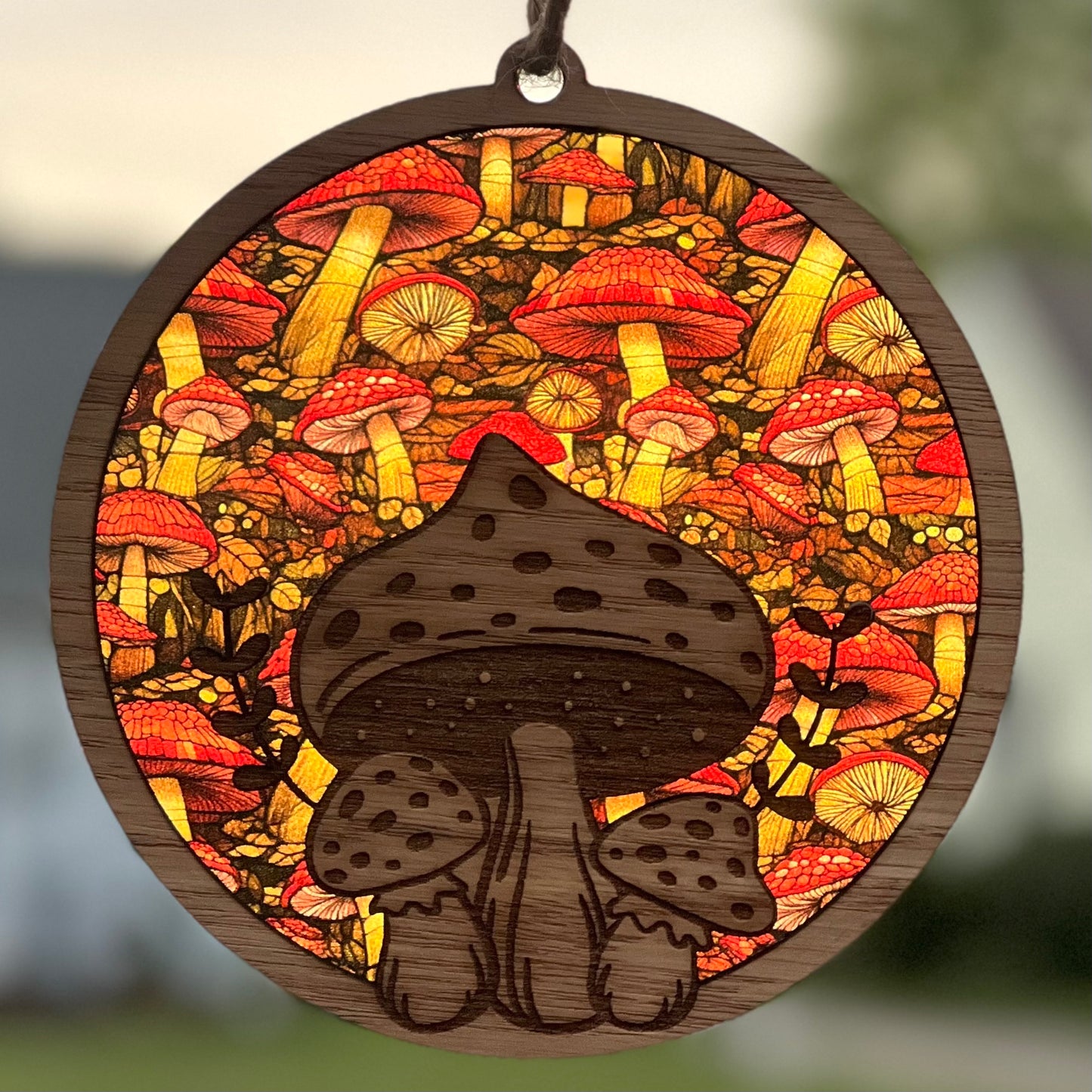 Mushroom Suncatcher