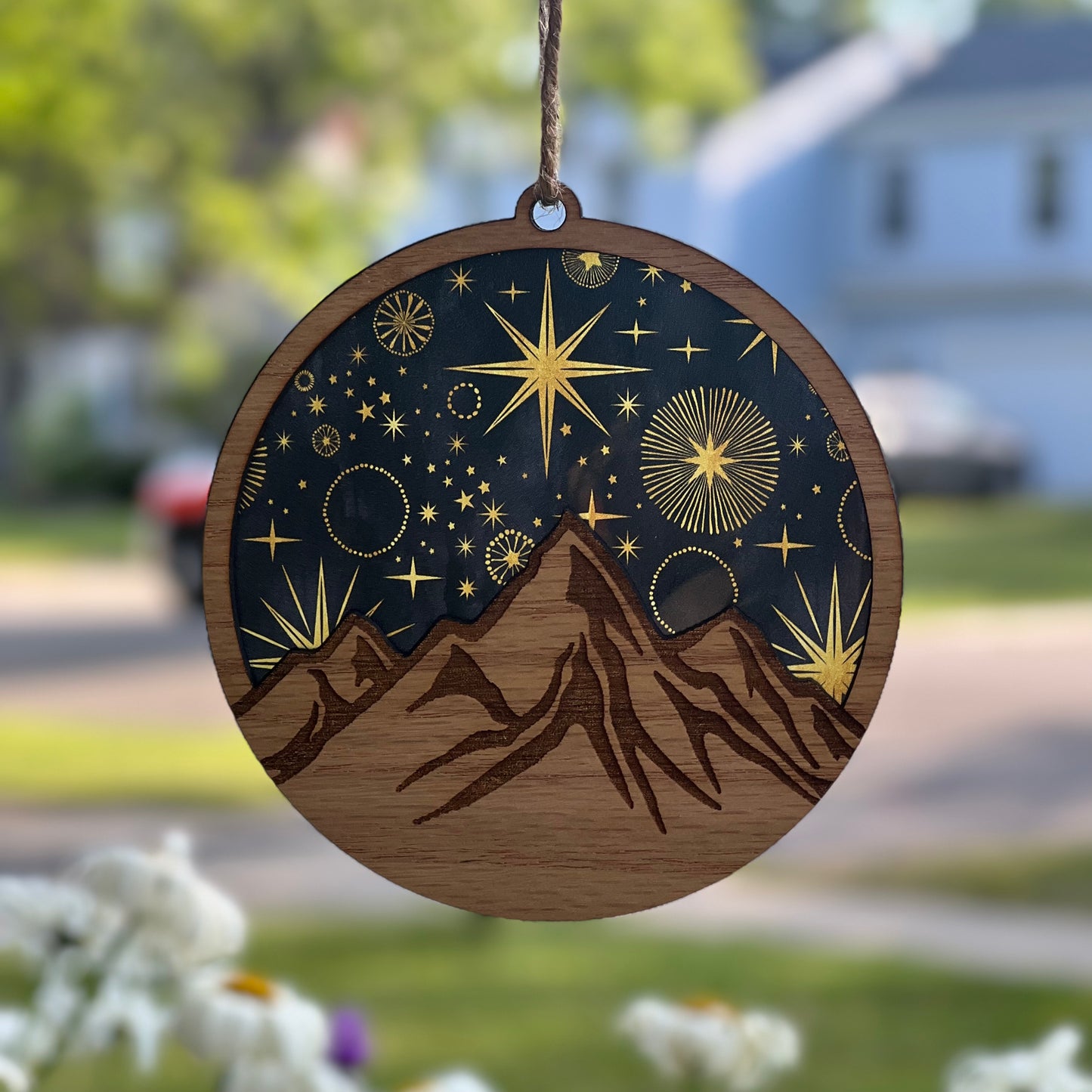 Night Mountains Suncatcher