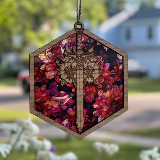 Floral Sword Suncatcher